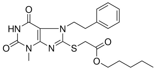 PENTYL {[3-METHYL-2,6-DIOXO-7-(2-PHENYLETHYL)-2,3,6,7-TETRAHYDRO-1H-PURIN-8-YL]SULFANYL}ACETATE