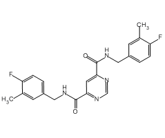 N<sup>4</sup>,N<sup>6</sup>-Bis(4-fluoro-3-methylbenzyl)pyrimidine-4,6-dicarboxamide