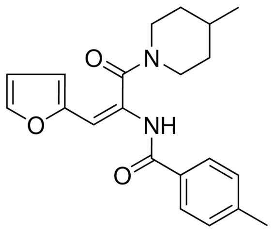 N-(2-FURAN-2-YL-1-(4-METHYL-PIPERIDINE-1-CARBONYL)-VINYL)-4-METHYL-BENZAMIDE