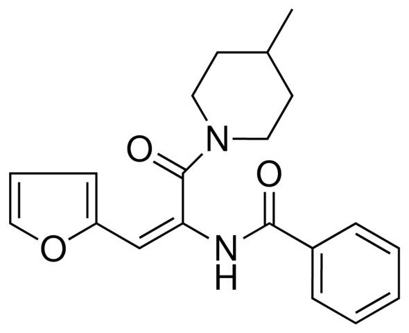 N-(2-FURAN-2-YL-1-(4-METHYL-PIPERIDINE-1-CARBONYL)-VINYL)-BENZAMIDE