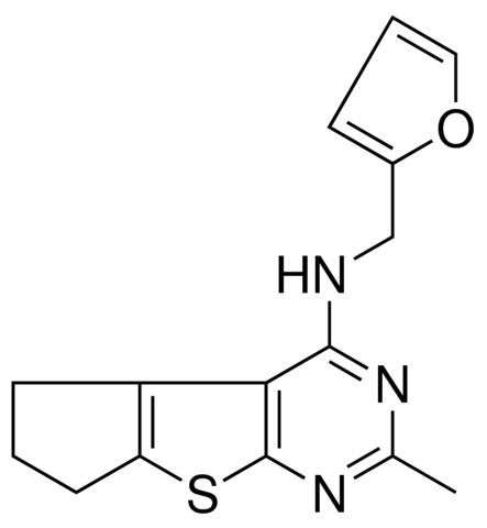 N-(2-FURYL-ME)-2-ME-6,7-DIHYDRO-5H-CYCLOPENTA(4,5)THIENO(2,3-D)PYRIMIDIN-4-AMINE