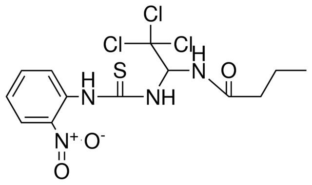 N-(2,2,2-TRICHLORO-1-(3-(2-NITRO-PHENYL)-THIOUREIDO)-ETHYL)-BUTYRAMIDE