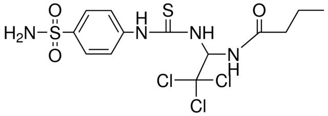 N-(2,2,2-TRICHLORO-1-(3-(4-SULFAMOYL-PHENYL)-THIOUREIDO)-ETHYL)-BUTYRAMIDE