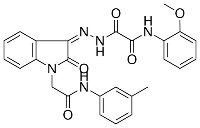 N-(2-METHOXYPHENYL)-2-OXO-2-((2Z)-2-{2-OXO-1-[2-OXO-2-(3-TOLUIDINO)ETHYL]-1,2-DIHYDRO-3H-INDOL-3-YLIDENE}HYDRAZINO)ACETAMIDE