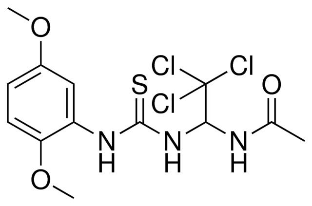 N-(2,2,2-TRICHLORO-1-(3-(2,5-DIMETHOXY-PHENYL)-THIOUREIDO)-ETHYL)-ACETAMIDE