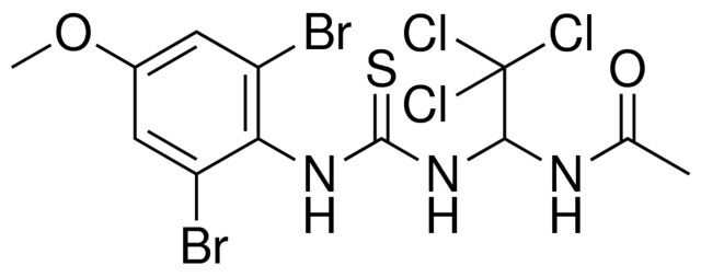 N-(2,2,2-TRICHLORO-1-(3-(2,6-DIBROMO-4-MEO-PHENYL)-THIOUREIDO)-ETHYL)-ACETAMIDE