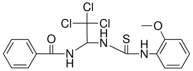 N-(2,2,2-TRICHLORO-1-(3-(2-METHOXY-PHENYL)-THIOUREIDO)-ETHYL)-BENZAMIDE