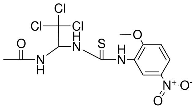 N-(2,2,2-TRICHLORO-1-(3-(2-METHOXY-5-NITRO-PHENYL)-THIOUREIDO)-ETHYL)-ACETAMIDE