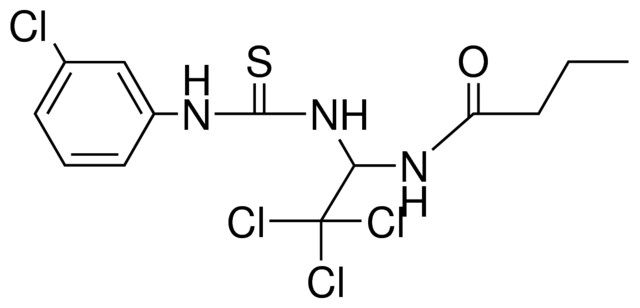 N-(2,2,2-TRICHLORO-1-(3-(3-CHLORO-PHENYL)-THIOUREIDO)-ETHYL)-BUTYRAMIDE