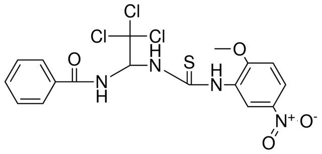 N-(2,2,2-TRICHLORO-1-(3-(2-METHOXY-5-NITRO-PHENYL)-THIOUREIDO)-ETHYL)-BENZAMIDE