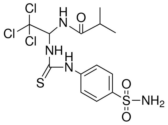 N-(2,2,2-TRICHLORO-1-(3-(4-SULFAMOYL-PHENYL)-THIOUREIDO)-ETHYL)-ISOBUTYRAMIDE