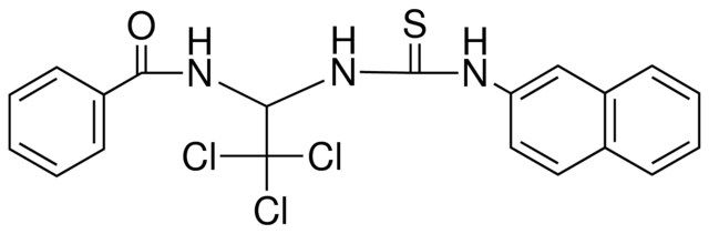 N-(2,2,2-TRICHLORO-1-(3-NAPHTHALEN-2-YL-THIOUREIDO)-ETHYL)-BENZAMIDE