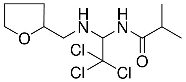 N-(2,2,2-TRICHLORO-1-((TETRAHYDRO-FURAN-2-YLMETHYL)-AMINO)-ETHYL)-ISOBUTYRAMIDE