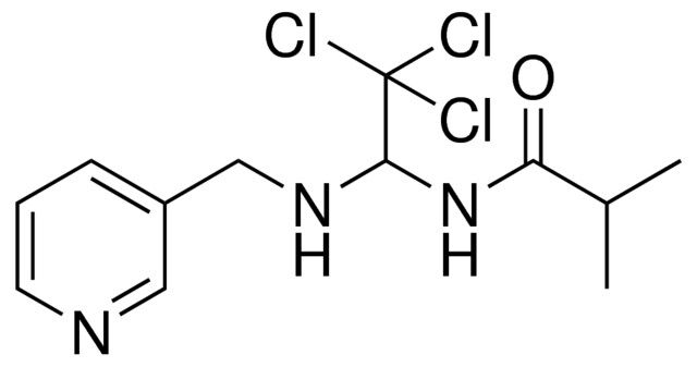 N-(2,2,2-TRICHLORO-1-((PYRIDIN-3-YLMETHYL)-AMINO)-ETHYL)-ISOBUTYRAMIDE