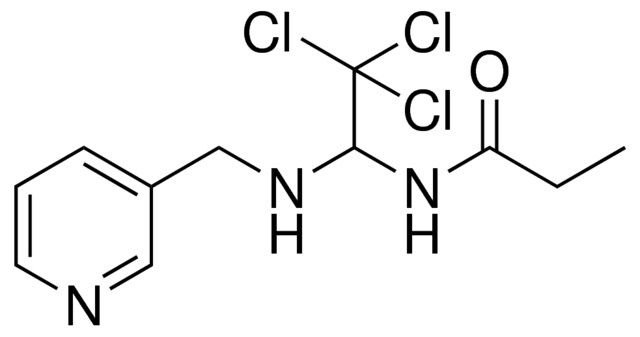 N-(2,2,2-TRICHLORO-1-((PYRIDIN-3-YLMETHYL)-AMINO)-ETHYL)-PROPIONAMIDE