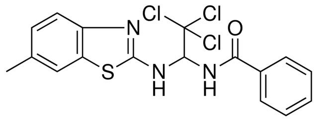 N-(2,2,2-TRICHLORO-1-((6-METHYL-1,3-BENZOTHIAZOL-2-YL)AMINO)ETHYL)BENZAMIDE