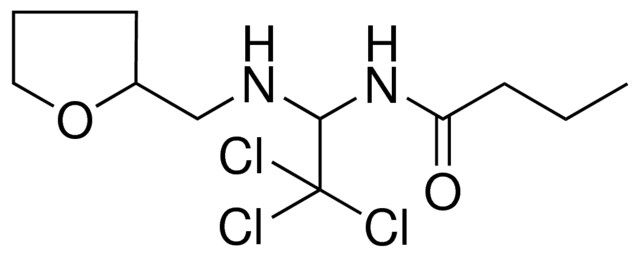 N-(2,2,2-TRICHLORO-1-((TETRAHYDRO-FURAN-2-YLMETHYL)-AMINO)-ETHYL)-BUTYRAMIDE