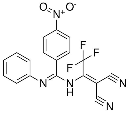 N-(2,2-DICYANO-1-TRIFLUOROMETHYL-VINYL)-4-NITRO-N'-PHENYL-BENZAMIDINE