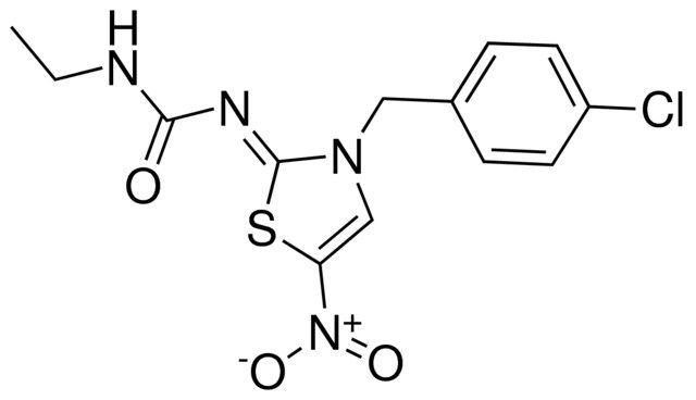 N-((2Z)-3-(4-chlorobenzyl)-5-nitro-1,3-thiazol-2(3H)-ylidene)-N'-ethylurea