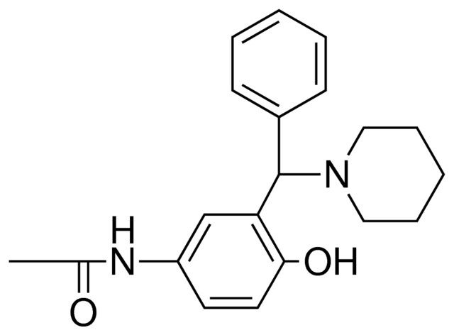 N-{4-hydroxy-3-[phenyl(1-piperidinyl)methyl]phenyl}acetamide