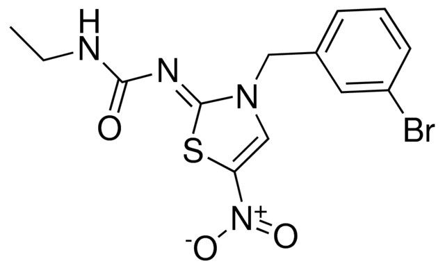 N-((2Z)-3-(3-bromobenzyl)-5-nitro-1,3-thiazol-2(3H)-ylidene)-N'-ethylurea