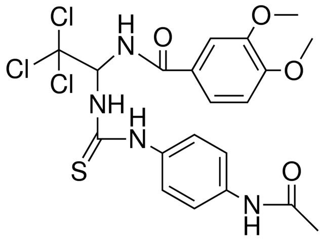 N-(1-(3-(4-ACETYLAMINO-PH)-THIOUREIDO)-2,2,2-TRICHLORO-ET)-3,4-DI-MEO-BENZAMIDE