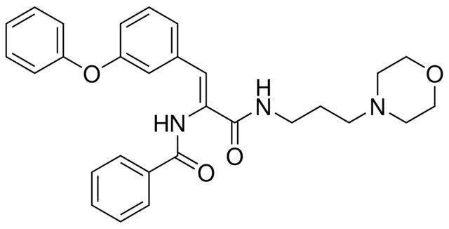 N-(1-(((3-(4-MORPHOLINYL)PR)AMINO)CARBONYL)-2-(3-PHENOXYPHENYL)VINYL)BENZAMIDE