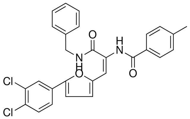 N-(1-((BENZYLAMINO)CARBONYL)-2-(5-(3,4-DI-CL-PH)-2-FURYL)VINYL)-4-ME-BENZAMIDE