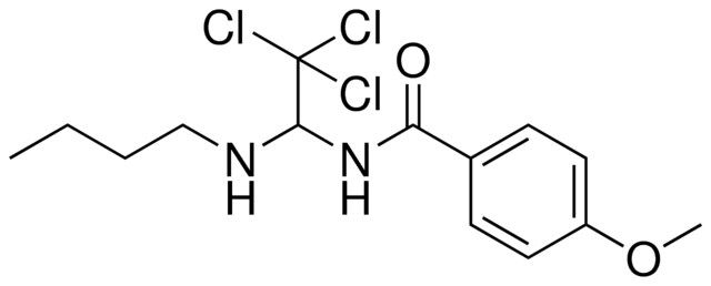 N-(1-BUTYLAMINO-2,2,2-TRICHLORO-ETHYL)-4-METHOXY-BENZAMIDE