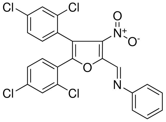 N-((4,5-BIS(2,4-DICHLOROPHENYL)-3-NITRO-2-FURYL)METHYLENE)ANILINE