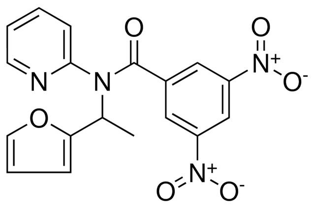 N-(1-FURAN-2-YL-ETHYL)-3,5-DINITRO-N-PYRIDIN-2-YL-BENZAMIDE