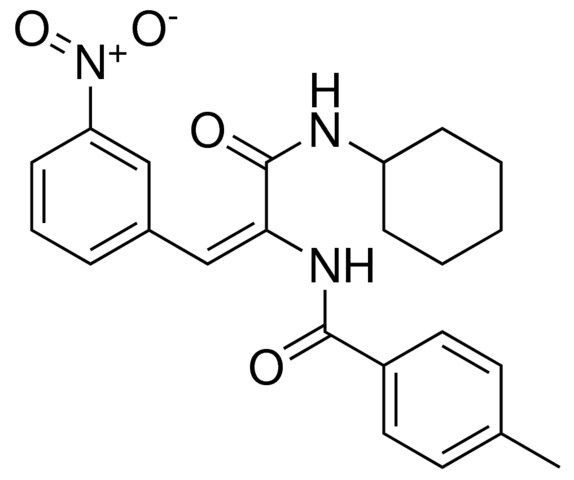 N-(1-CYCLOHEXYLCARBAMOYL-2-(3-NITRO-PHENYL)-VINYL)-4-METHYL-BENZAMIDE