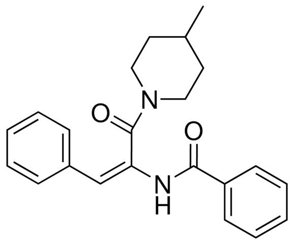 N-(1-(4-METHYL-PIPERIDINE-1-CARBONYL)-2-PHENYL-VINYL)-BENZAMIDE