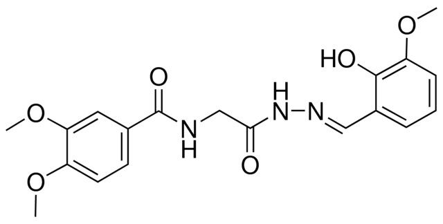 N-(2-(2-(2-HO-3-METHOXYBENZYLIDENE)HYDRAZINO)-2-OXOETHYL)-3,4-DIMETHOXYBENZAMIDE