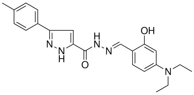 N'-{(E)-[4-(DIETHYLAMINO)-2-HYDROXYPHENYL]METHYLIDENE}-3-(4-METHYLPHENYL)-1H-PYRAZOLE-5-CARBOHYDRAZIDE