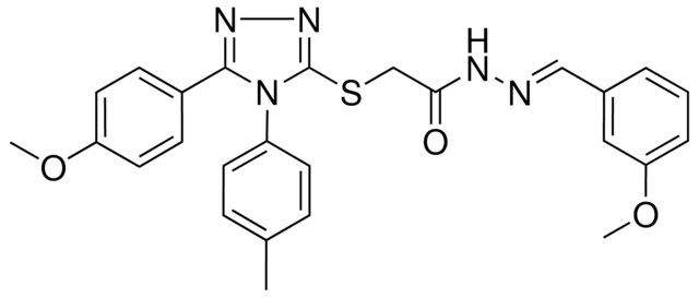 N'-[(E)-(3-METHOXYPHENYL)METHYLIDENE]-2-{[5-(4-METHOXYPHENYL)-4-(4-METHYLPHENYL)-4H-1,2,4-TRIAZOL-3-YL]SULFANYL}ACETOHYDRAZIDE