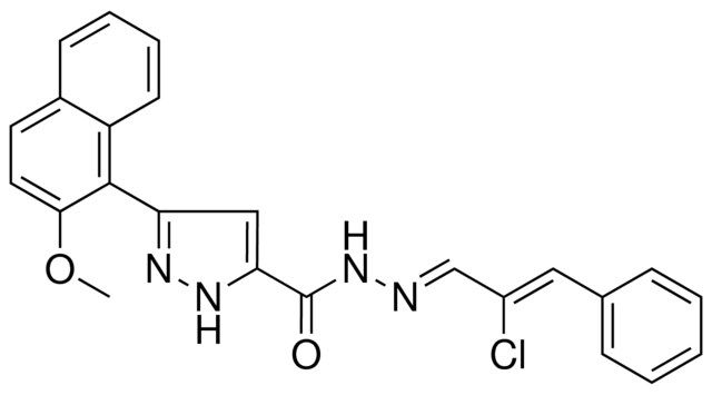 N'-[(E,2Z)-2-CHLORO-3-PHENYL-2-PROPENYLIDENE]-3-(2-METHOXY-1-NAPHTHYL)-1H-PYRAZOLE-5-CARBOHYDRAZIDE