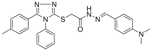 N'-{(E)-[4-(DIMETHYLAMINO)PHENYL]METHYLIDENE}-2-{[5-(4-METHYLPHENYL)-4-PHENYL-4H-1,2,4-TRIAZOL-3-YL]SULFANYL}ACETOHYDRAZIDE