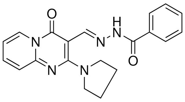 N'-{(E)-[4-OXO-2-(1-PYRROLIDINYL)-4H-PYRIDO[1,2-A]PYRIMIDIN-3-YL]METHYLIDENE}BENZOHYDRAZIDE