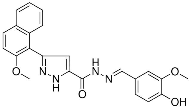 N'-[(E)-(4-HYDROXY-3-METHOXYPHENYL)METHYLIDENE]-3-(2-METHOXY-1-NAPHTHYL)-1H-PYRAZOLE-5-CARBOHYDRAZIDE