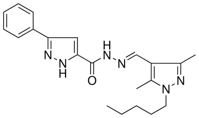 N'-[(E)-(3,5-DIMETHYL-1-PENTYL-1H-PYRAZOL-4-YL)METHYLIDENE]-3-PHENYL-1H-PYRAZOLE-5-CARBOHYDRAZIDE