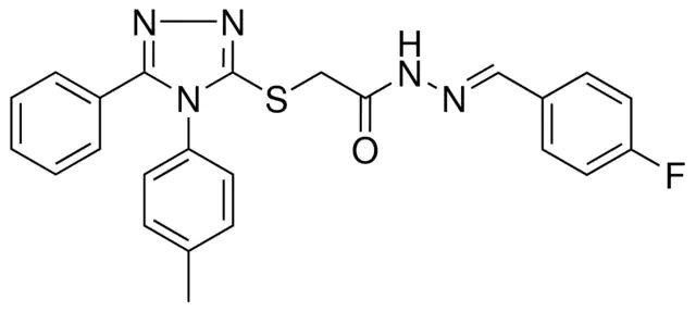 N'-[(E)-(4-FLUOROPHENYL)METHYLIDENE]-2-{[4-(4-METHYLPHENYL)-5-PHENYL-4H-1,2,4-TRIAZOL-3-YL]SULFANYL}ACETOHYDRAZIDE