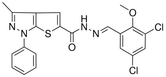 N'-[(E)-(3,5-DICHLORO-2-METHOXYPHENYL)METHYLIDENE]-3-METHYL-1-PHENYL-1H-THIENO[2,3-C]PYRAZOLE-5-CARBOHYDRAZIDE