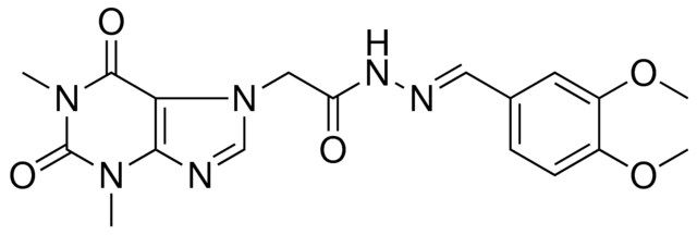 N'-[(E)-(3,4-DIMETHOXYPHENYL)METHYLIDENE]-2-(1,3-DIMETHYL-2,6-DIOXO-1,2,3,6-TETRAHYDRO-7H-PURIN-7-YL)ACETOHYDRAZIDE