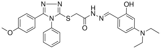 N'-{(E)-[4-(DIETHYLAMINO)-2-HYDROXYPHENYL]METHYLIDENE}-2-{[5-(4-METHOXYPHENYL)-4-PHENYL-4H-1,2,4-TRIAZOL-3-YL]SULFANYL}ACETOHYDRAZIDE