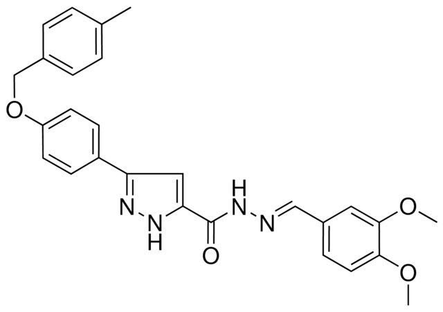 N'-[(E)-(3,4-DIMETHOXYPHENYL)METHYLIDENE]-3-{4-[(4-METHYLBENZYL)OXY]PHENYL}-1H-PYRAZOLE-5-CARBOHYDRAZIDE