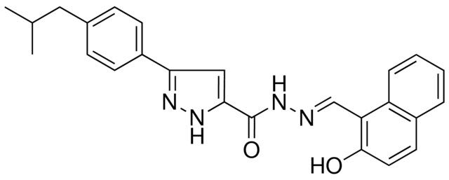 N'-((2-HO-1-NAPHTHYL)METHYLENE)3-(4-ISOBUTYLPHENYL)-1H-PYRAZOLE-5-CARBOHYDRAZIDE