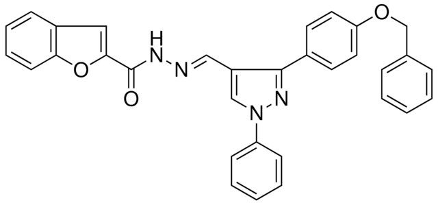 N'-((E)-{3-[4-(BENZYLOXY)PHENYL]-1-PHENYL-1H-PYRAZOL-4-YL}METHYLIDENE)-1-BENZOFURAN-2-CARBOHYDRAZIDE