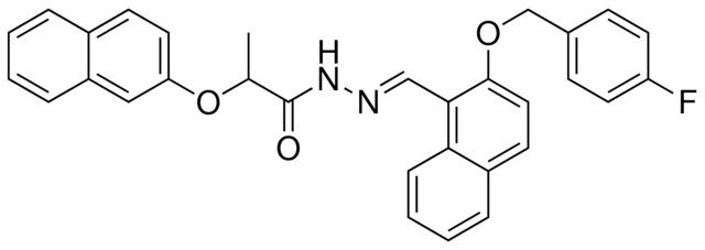 N'-((2-((4-F-BENZYL)OXY)-1-NAPHTHYL)METHYLENE)-2-(2-NAPHTHYLOXY)PROPANOHYDRAZIDE