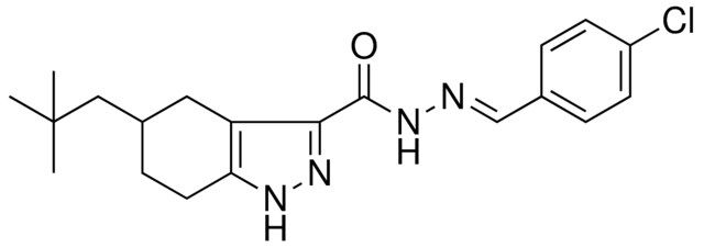 N'-[(E)-(4-CHLOROPHENYL)METHYLIDENE]-5-NEOPENTYL-4,5,6,7-TETRAHYDRO-1H-INDAZOLE-3-CARBOHYDRAZIDE